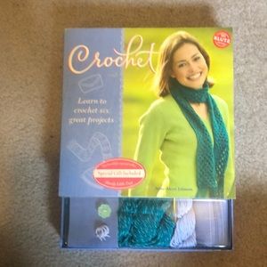 Learn How to Crochet Book and Kit Gift Present with Yarn and Crochet Tools